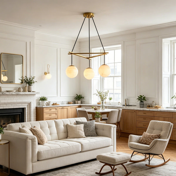 Miira Geometric Alabaster Chandelier