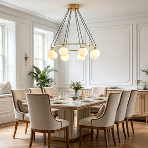 Miira Geometric Alabaster Chandelier