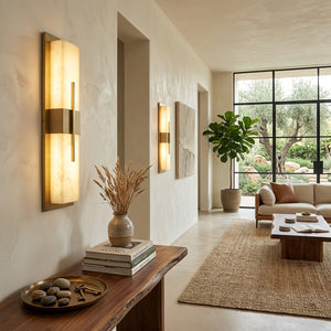 Modern Alabaster Linear Wall Sconce