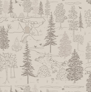 Milton Wallpaper by Painted Hawk Design