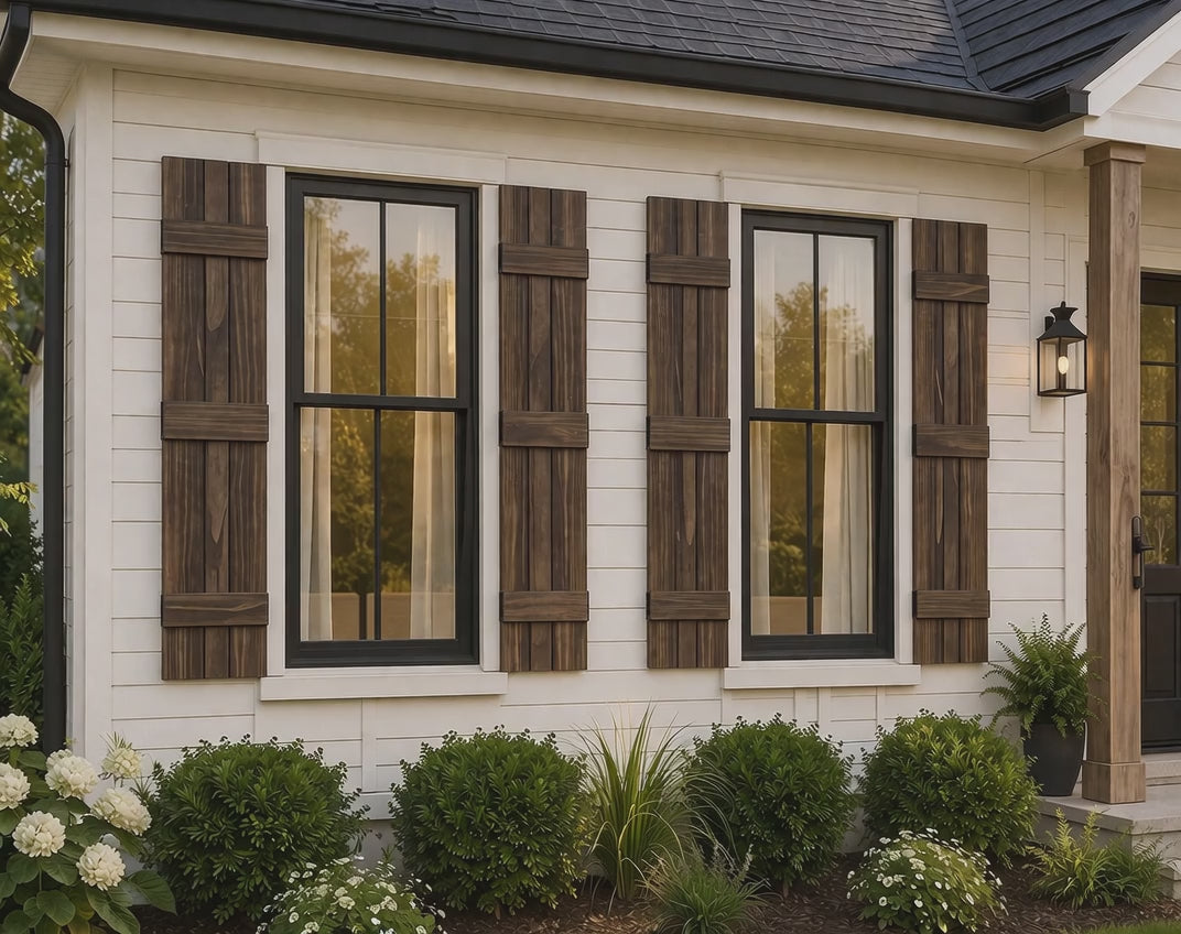 Board & Batten Shutters | Exterior Wood Shutters | Dogberry Collection