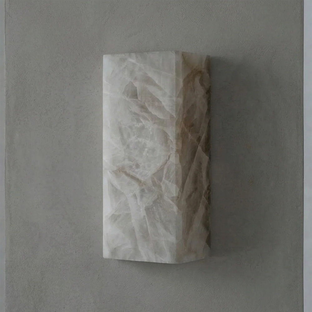 Rectangular Alabaster Wall Light