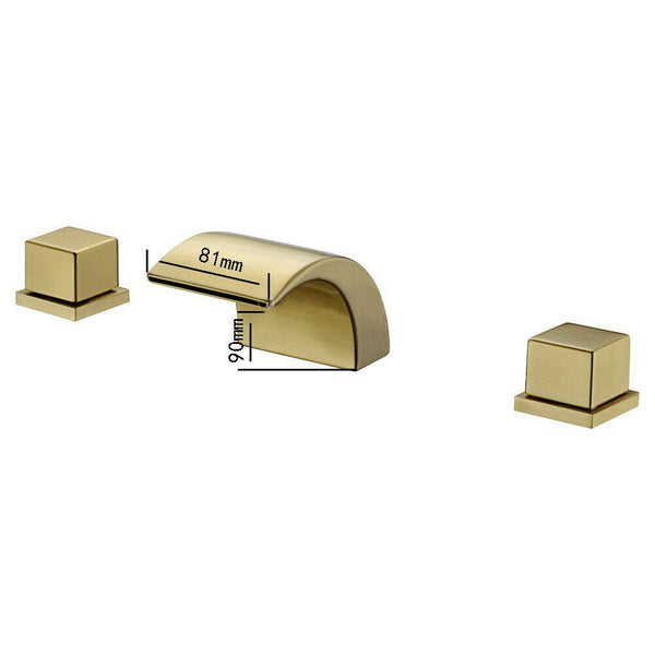 Brushed Gold or Matte Black Or Brushed Nickel Waterfall Bathroom Sink Faucet - lifestyle photo