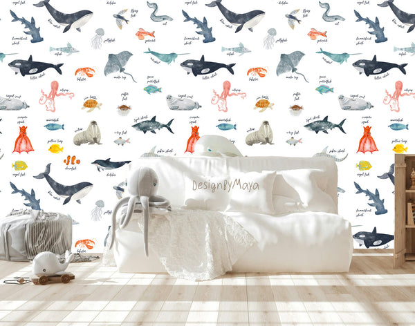 Alphabet Wallpaper - Nursery Wall Decor Wallpapers