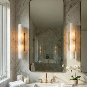 Selene Alabaster Column Sconce