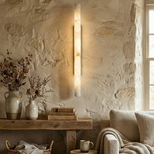 Selene Alabaster Column Sconce