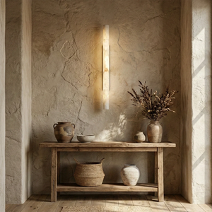 Selene Alabaster Column Sconce