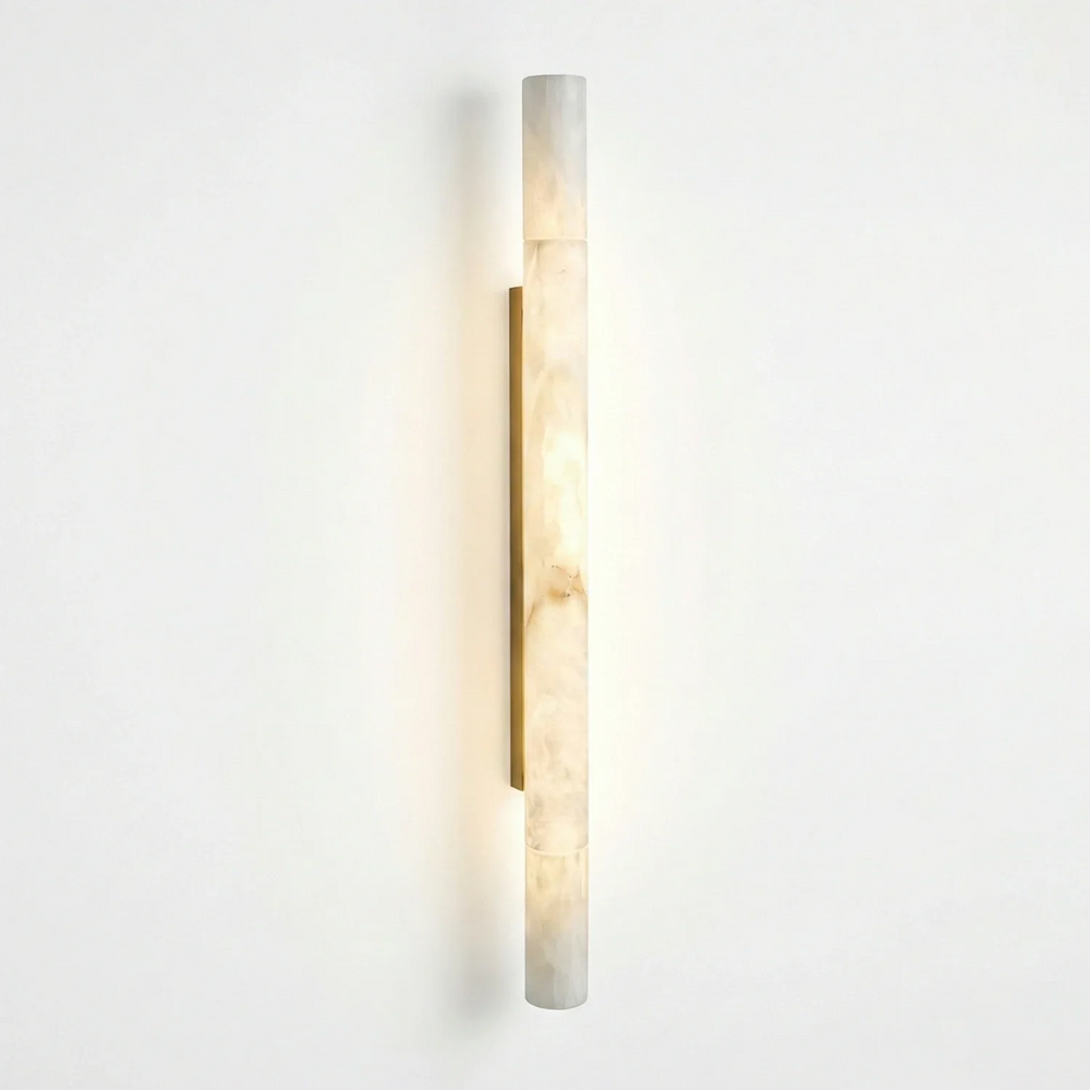 Selene Alabaster Column Sconce