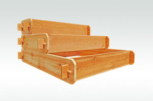 Timberlane Gardens Raised Garden Bed Kit 3 Tiered (1x3 2x3 3x3) Select Cedar Elevated Planter - close-up