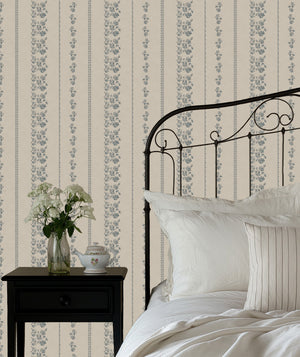 Roselle Stripe Wallpaper by Safari Natalia x Taddy Mikelaites