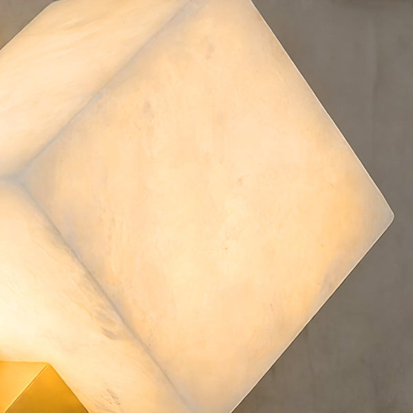 Vein Alabaster Cube Sconce