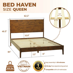 Haven Solid Wood Bed Frame - view 16