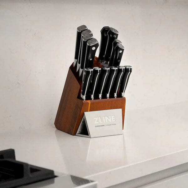 ZLINE 15-Piece Professional German Steel Kitchen Knife Block Set KSETT-GS-15 - detail view