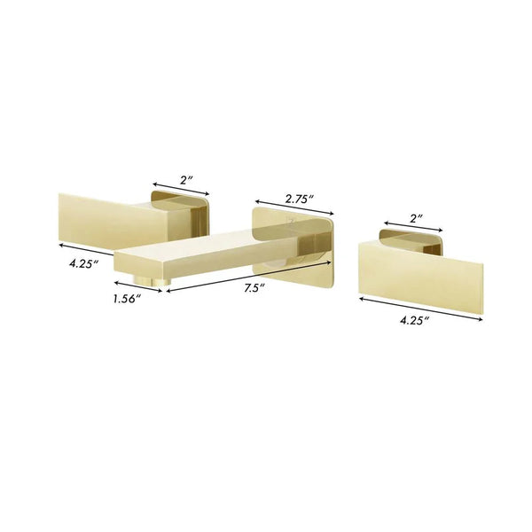 ZLINE Bliss Wall Mount Bath Faucet, BLS-BFW-PG - detail view