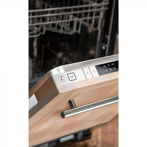 ZLINE 24' Dishwasher in Unfinished Wood with Stainless Steel Tub, DW-UF-24 - side view
