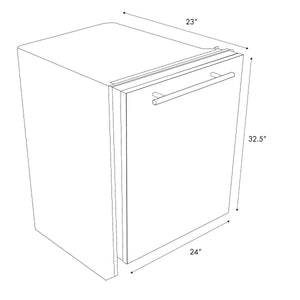 ZLINE 24' Dishwasher in Unfinished Wood with Stainless Steel Tub, DW-UF-H-24 - view 12