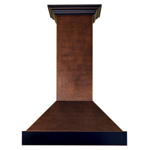 ZLINE 30' Hand-Hammered Copper Finish Wall Range Hood, 655-HBXXX-30
