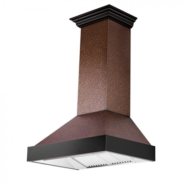 ZLINE 30' Hand-Hammered Copper Finish Wall Range Hood, 655-HBXXX-30 - detail view
