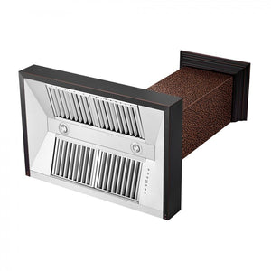 ZLINE 30' Hand-Hammered Copper Finish Wall Range Hood, 655-HBXXX-30 - close-up
