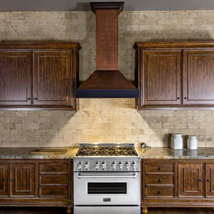 ZLINE 30' Hand-Hammered Copper Finish Wall Range Hood, 655-HBXXX-30 - in use