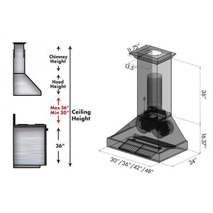 ZLINE 30' Hand-Hammered Copper Finish Wall Range Hood, 655-HBXXX-30 - view 12