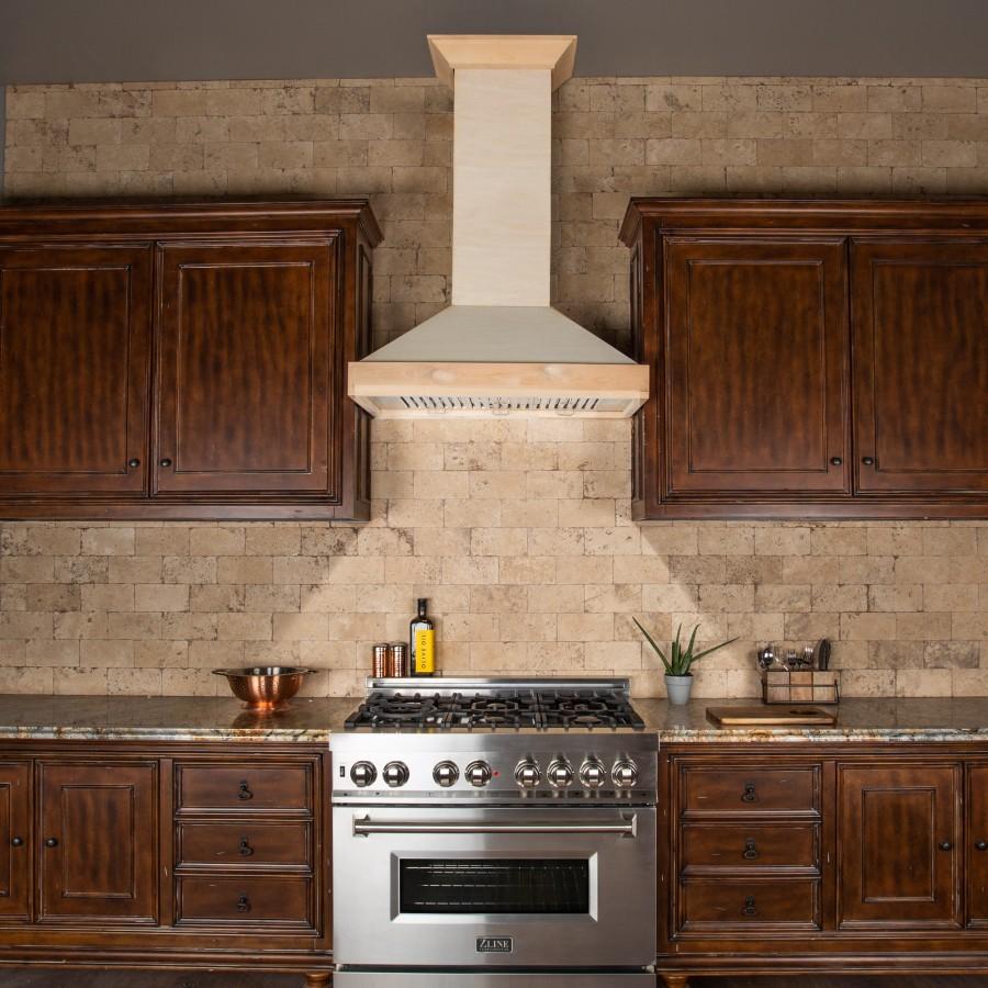 ZLINE 30' Unfinished Wooden Wall Range Hood, KBUF-30