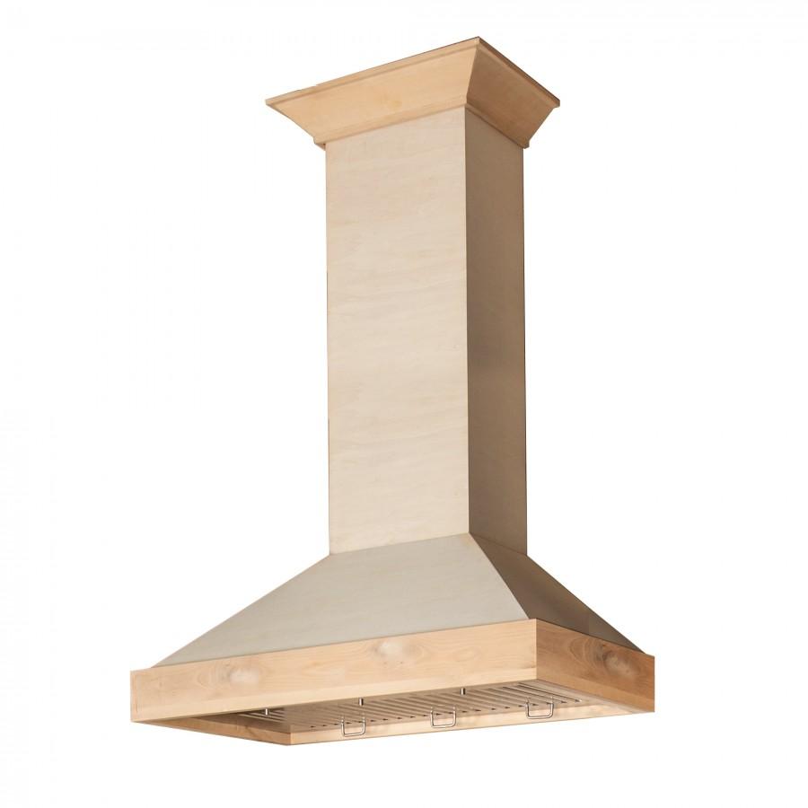 ZLINE 30' Unfinished Wooden Wall Range Hood, KBUF-30