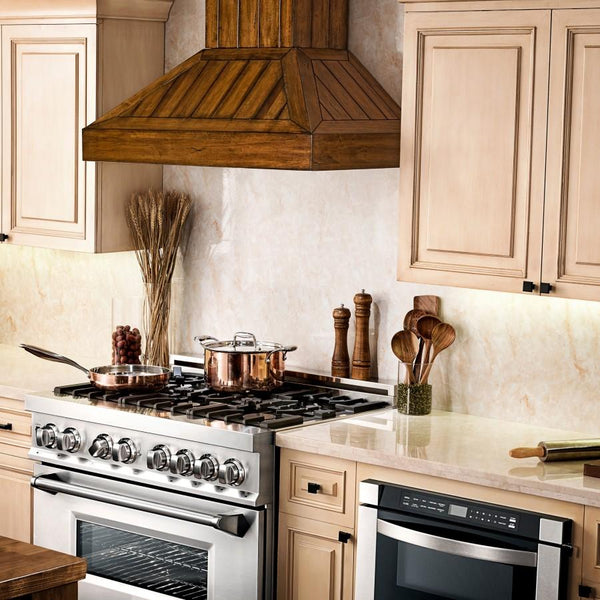 ZLINE 30' Wooden Wall Range Hood, Rustic Light, KPLL-30 - view 11
