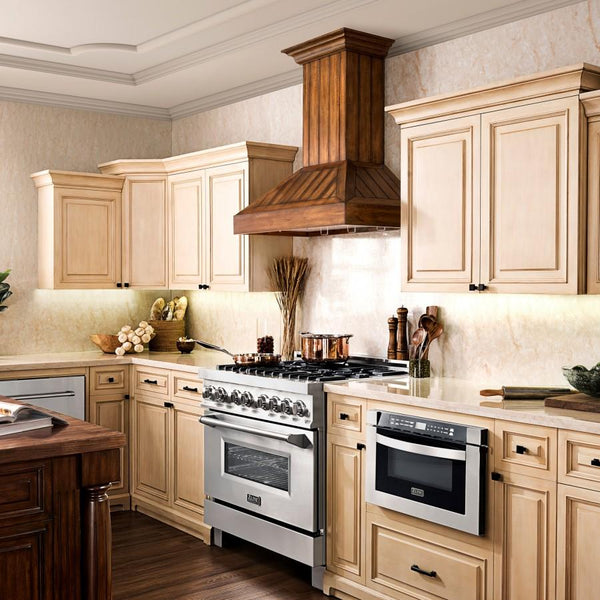 ZLINE 30' Wooden Wall Range Hood, Rustic Light, KPLL-30 - view 12