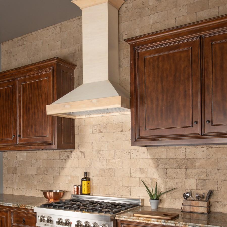ZLINE 36' Unfinished Wooden Wall Range Hood, KBUF-36