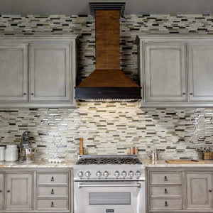 ZLINE 36' Wooden Wall Range Hood, Crown Molding 329AH-36 - side view