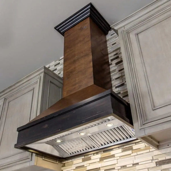 ZLINE 36' Wooden Wall Range Hood, Crown Molding 329AH-36 - lifestyle photo