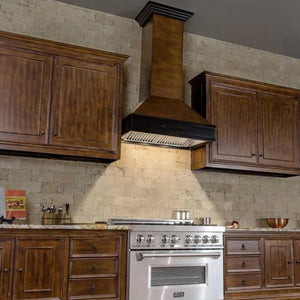ZLINE 36' Wooden Wall Range Hood, Crown Molding 329AH-36 - detail view