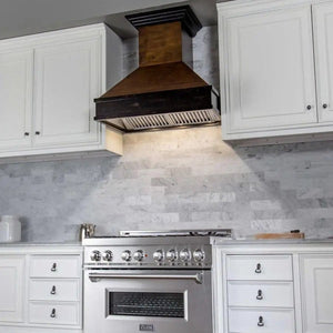ZLINE 36' Wooden Wall Range Hood, Crown Molding 329AH-36 - front view