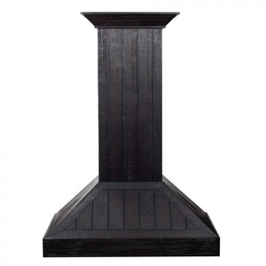 ZLINE 36' Wooden Wall Range Hood, Rustic Dark, KPDD-36 - front view