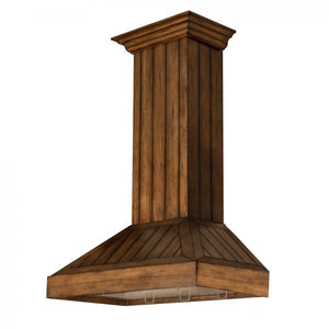 ZLINE 36' Wooden Wall Range Hood, Rustic Light, KPLL-36 - close-up