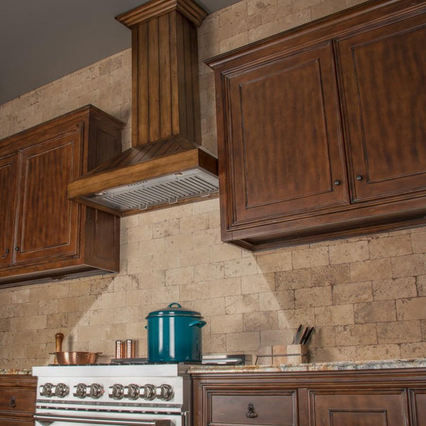ZLINE 36' Wooden Wall Range Hood, Rustic Light, KPLL-36 - product view