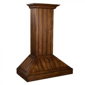 ZLINE 36' Wooden Wall Range Hood, Rustic Light, KPLL-36 - side view