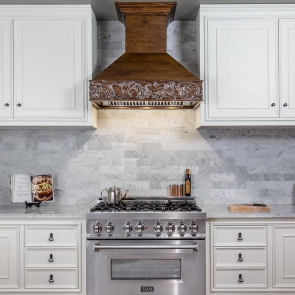ZLINE 42" Wooden Wall Range Hood, Remote Motor, 373RR-RD-42