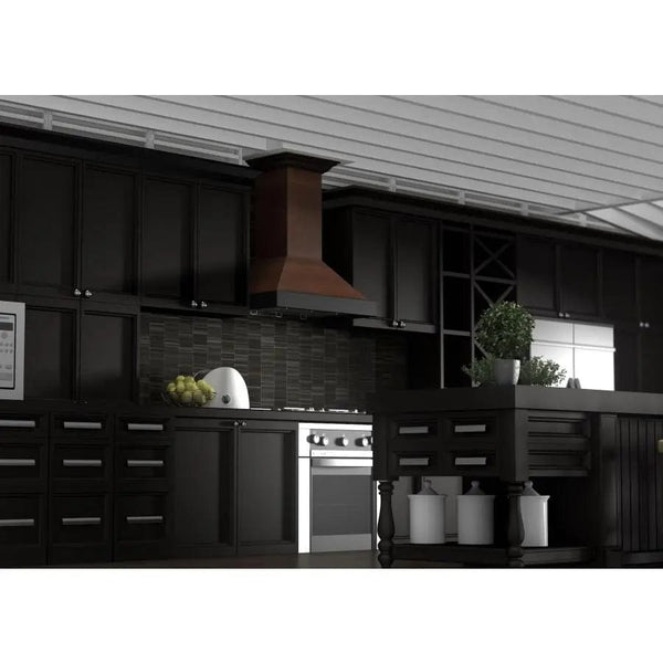 ZLINE 48' Wooden Wall Range Hood, Crown Molding KBAR-48 - dimensions