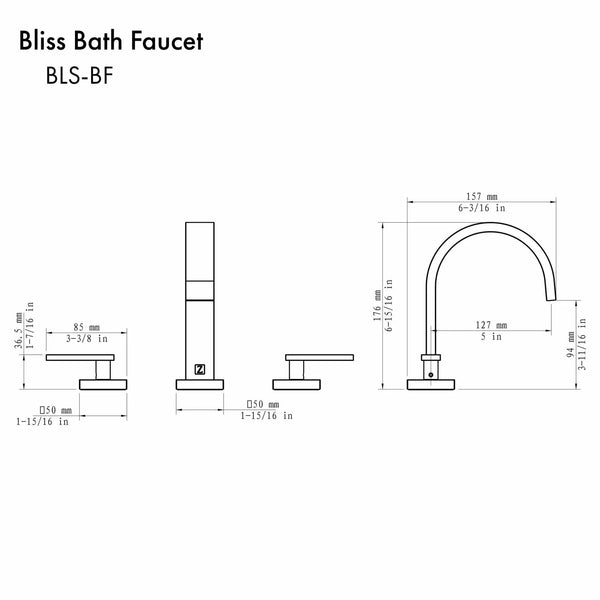 ZLINE Bliss Bath Faucet , BLS-BF-PG