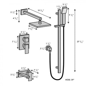 ZLINE Bliss Shower System in Brushed Nickel, BLS-SHS-BN