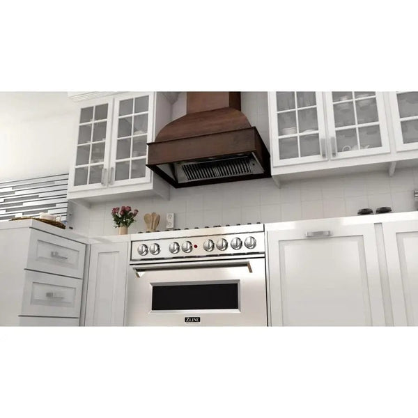 ZLINE 30' Wooden Wall Range Hood, Crown Molding 369WH-30 - lifestyle photo