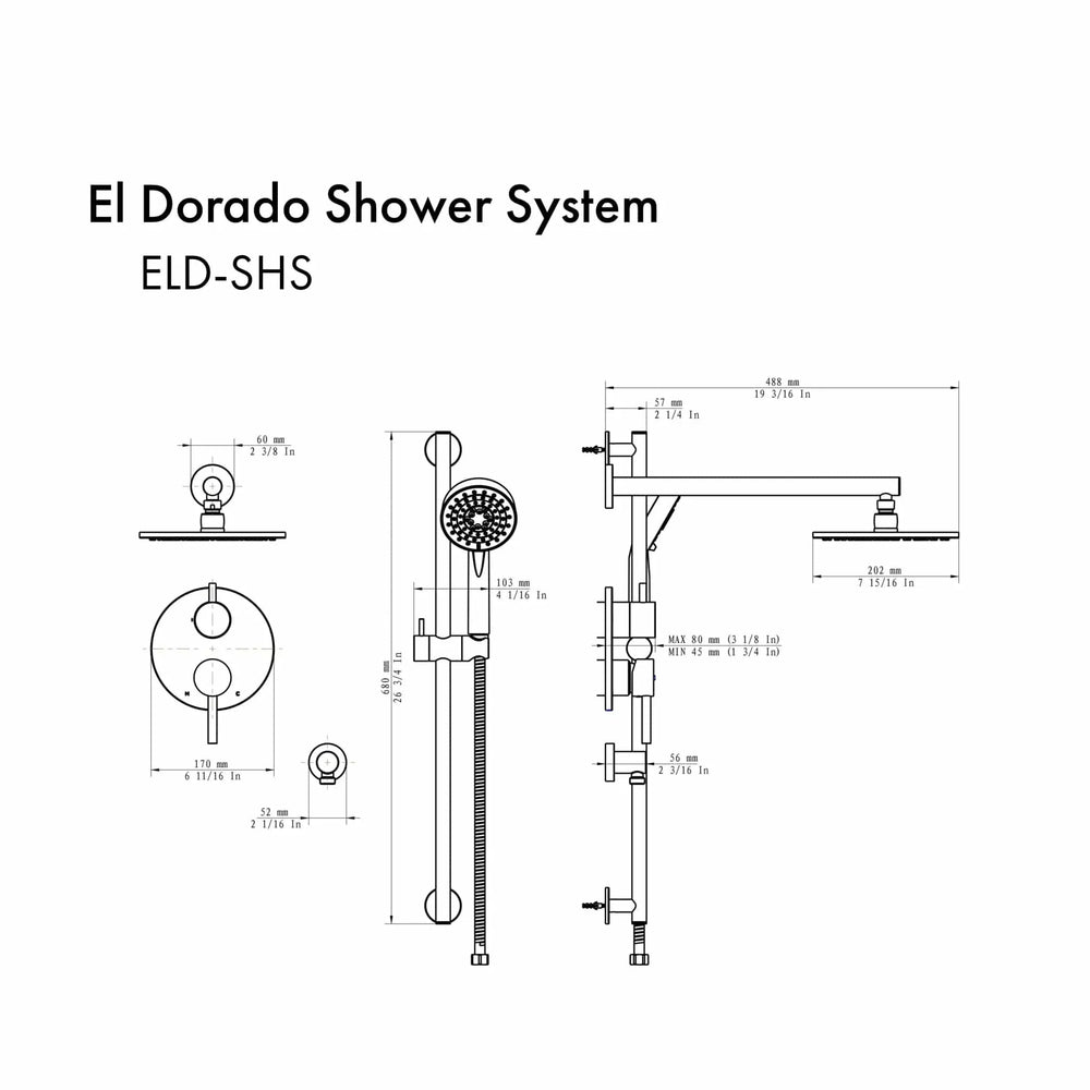 ZLINE El Dorado Shower System ELD-SHS-BN
