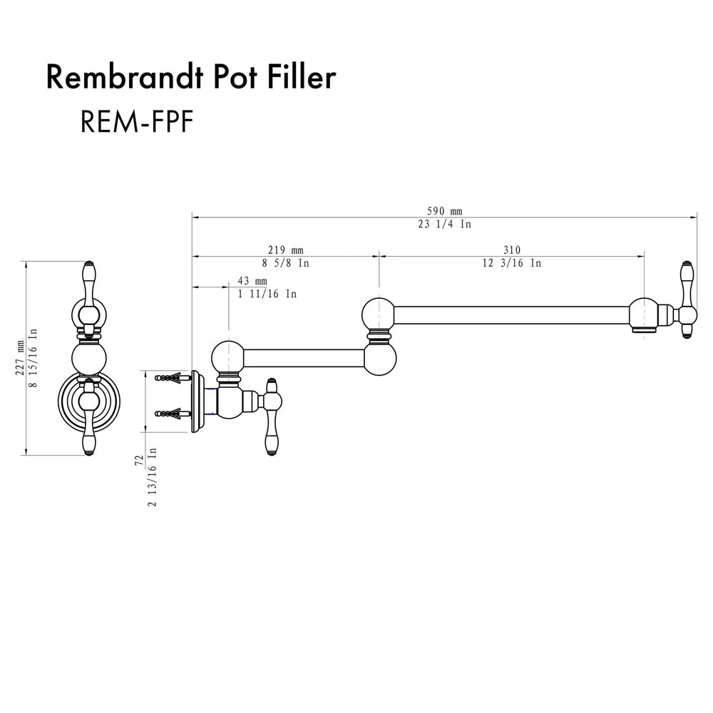 ZLINE Rembrandt Pot Filler REM-FPF-PG