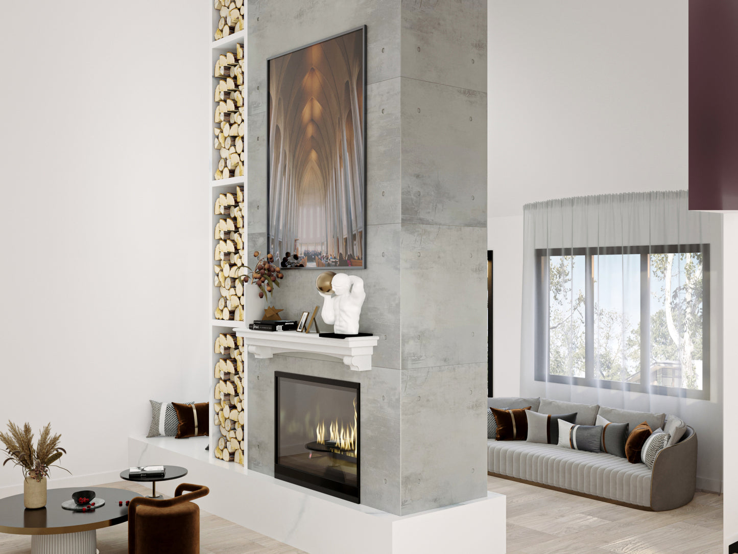 French Corbel Fireplace Mantel_114