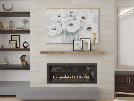 Modern Timber Fireplace Mantel