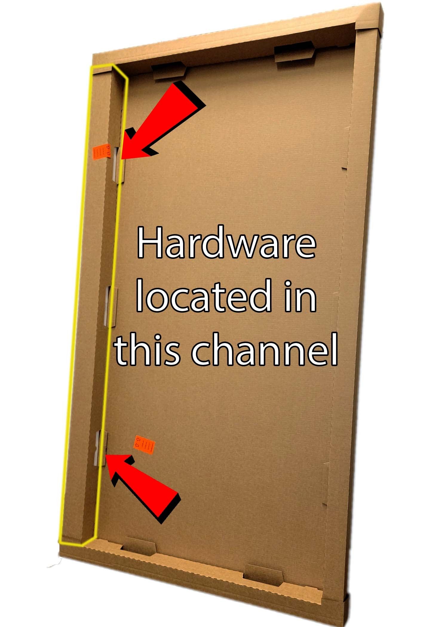 Graphic showing where the hardware located