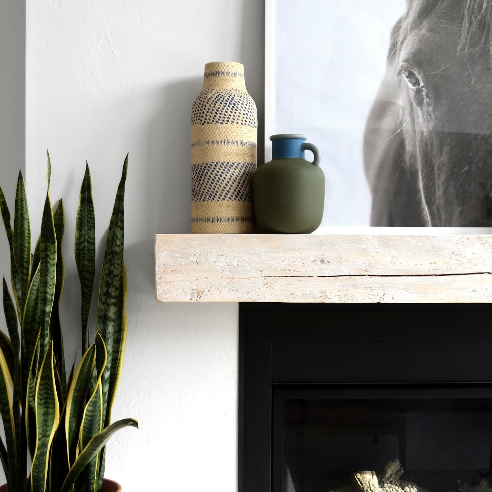 Solid timber mantel