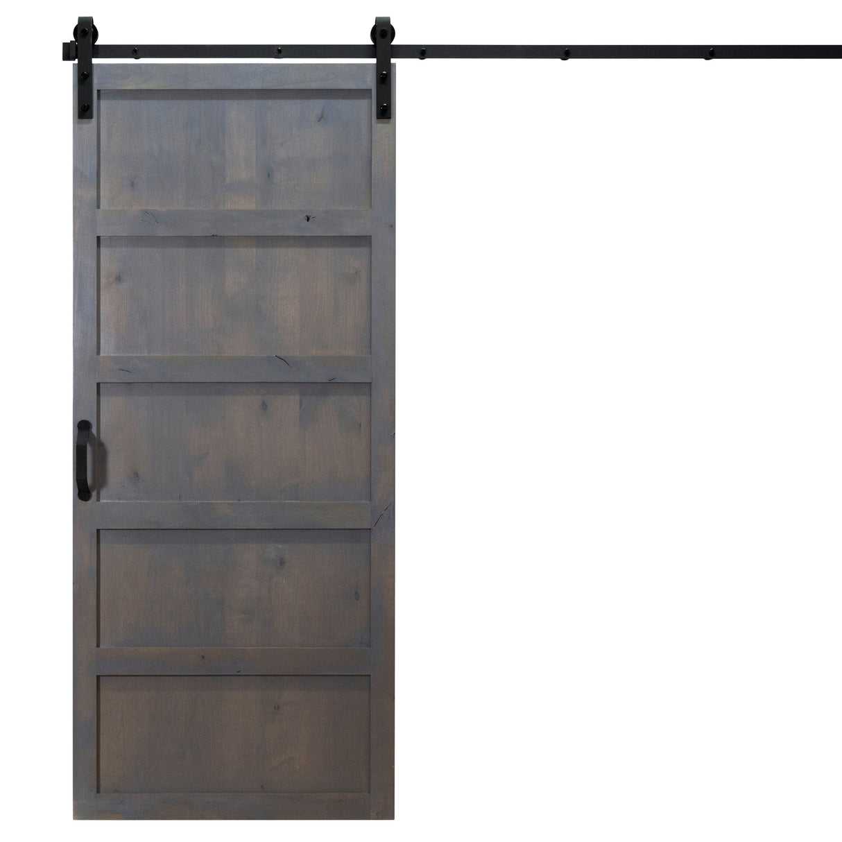 Ash Gray 5 Panel Sliding Barn Door